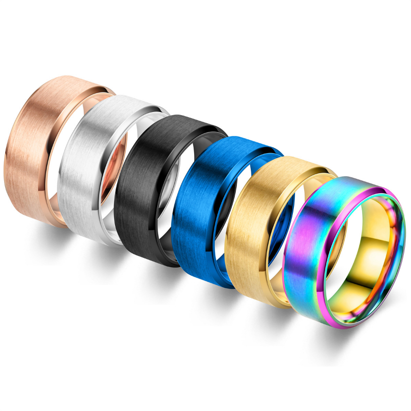 Black Clover Grimoire - 6 Colors Classic 8mm Tungsten Mens