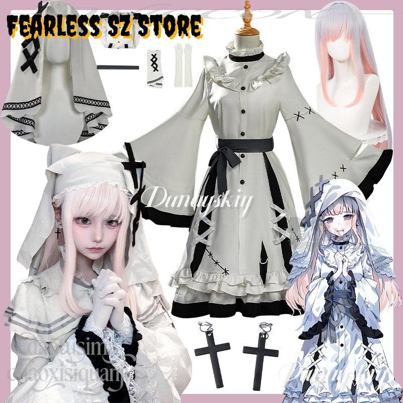 Anime Cosplay Nun - Hikami Meruru Cosplay Game Mahou Shoujo