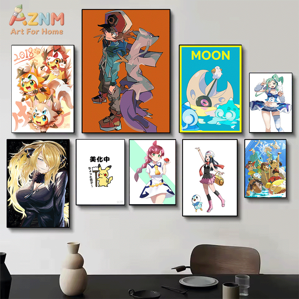 AZNM Pokemon Anime Canvas Wall - Anime Cosplay Pokemon review and price
