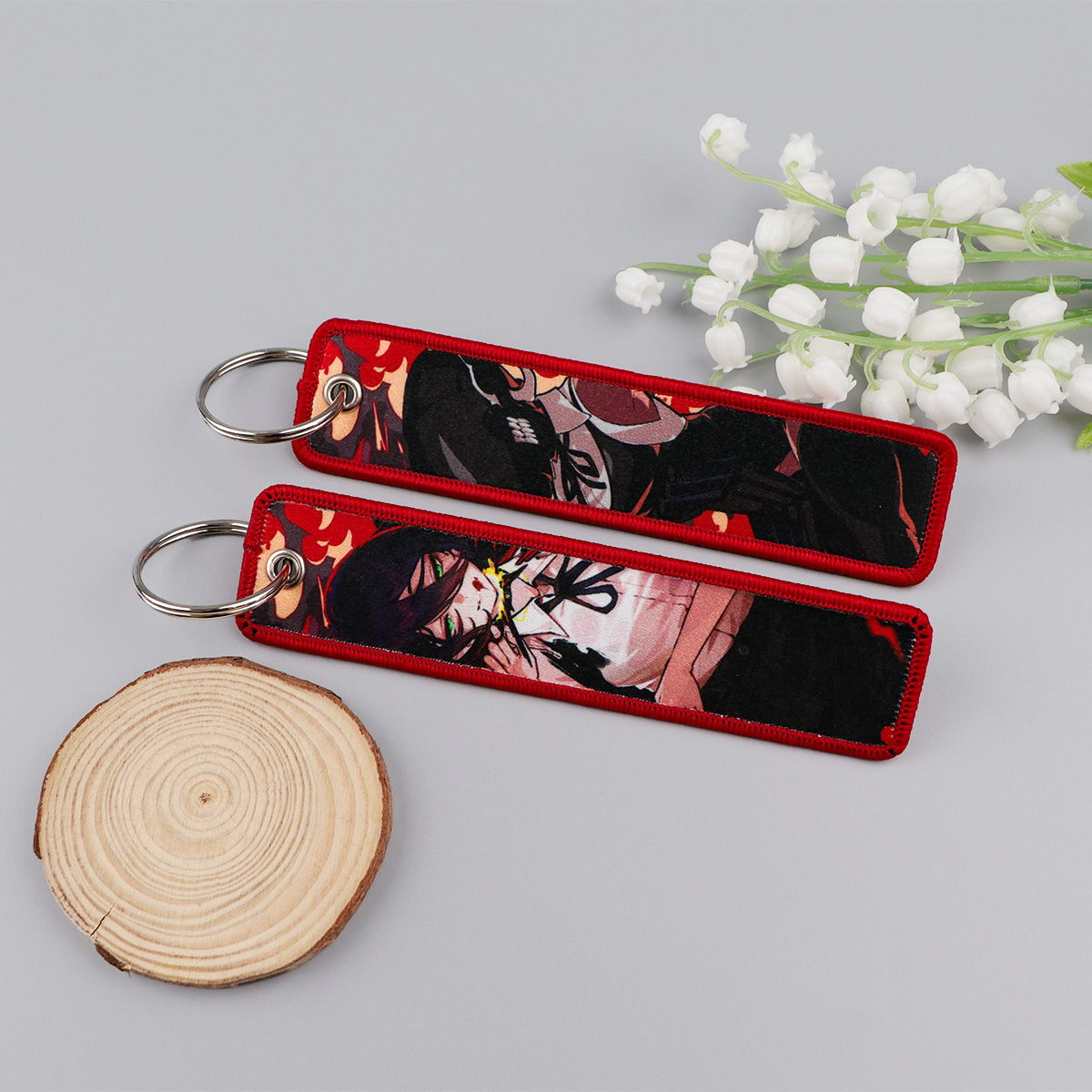 Anime Girls Embroidery Key Fob - Anime Cosplay Face review and price