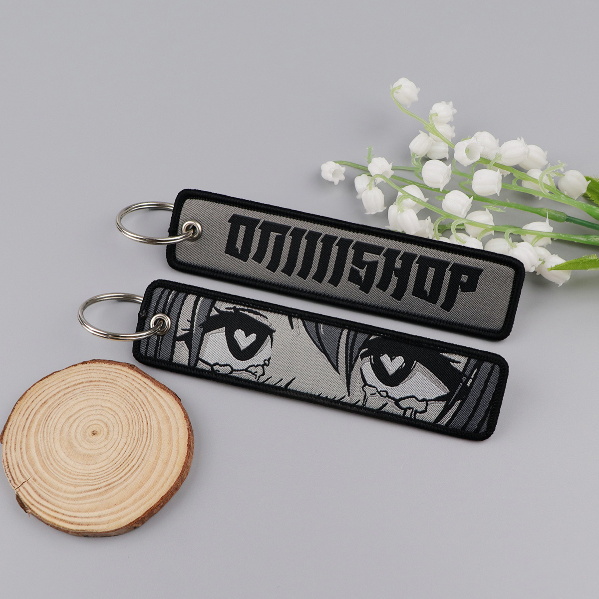 Anime Girls Embroidery Key Fob - Anime Cosplay Face review and price