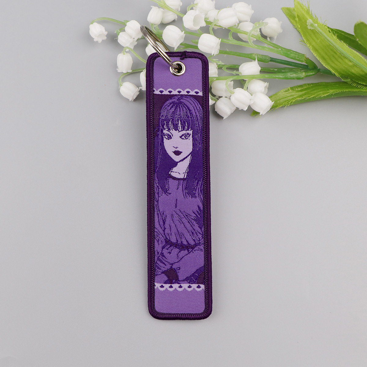 Anime Girls Embroidery Key Fob - Anime Cosplay Face review and price