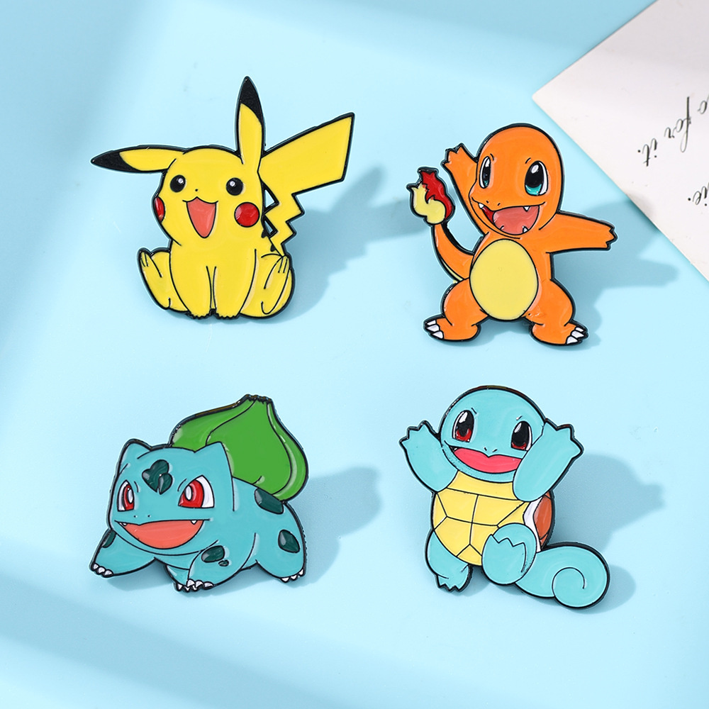 4Pcs Pokemon Enamel Pins Set,  - Anime Cosplay Pokemon review and price