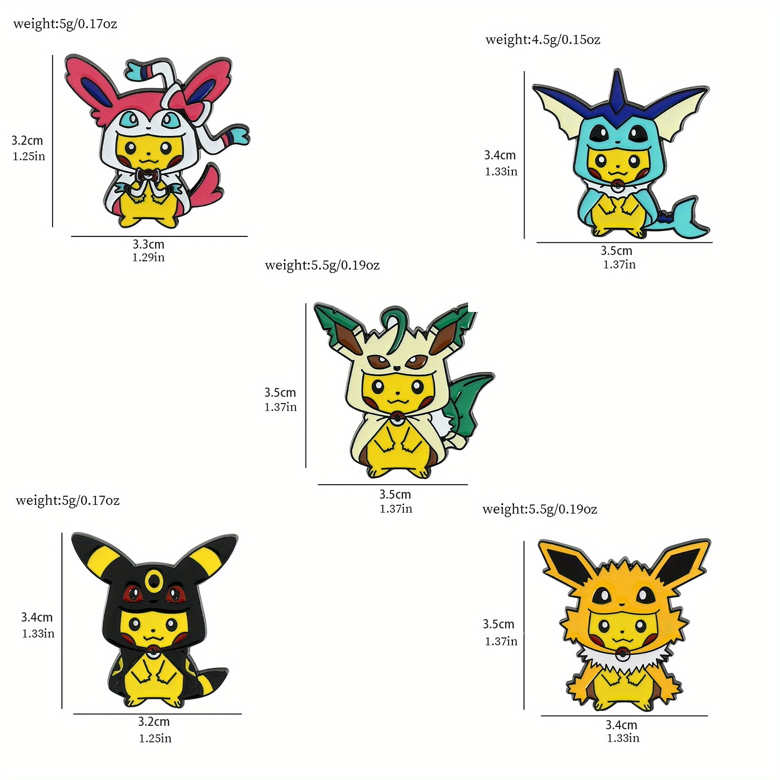 9 Pcs Creative Cartoon Brooch  - Anime Cosplay Pokemon review and price