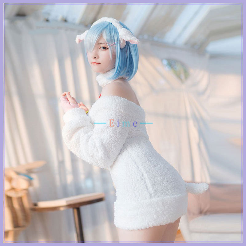 Anime Re Zero Ram Rem Cosplay  - Anime Cosplay Rem review and price