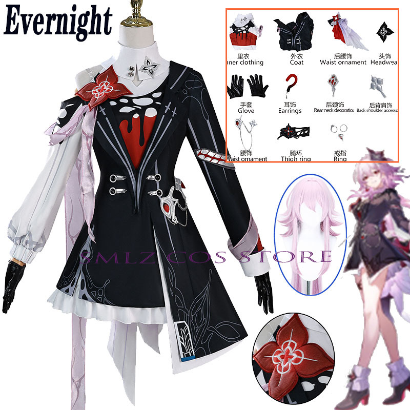 Newly Evernight Cosplay Honkai - Anime Cosplay Female Characters review and price