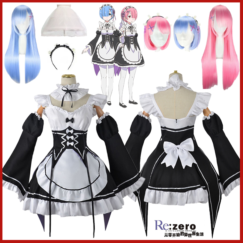 Anime Ram Rem Lolita Meid Cosp - Anime Cosplay Rem review and price