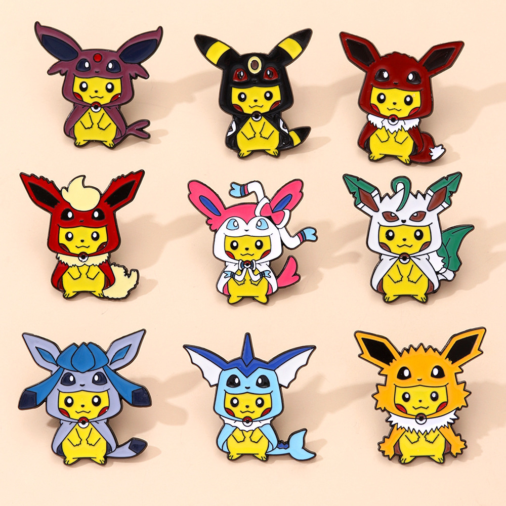 9Pcs Anime Pokemon Lapel Pins  - Anime Cosplay Pokemon review and price