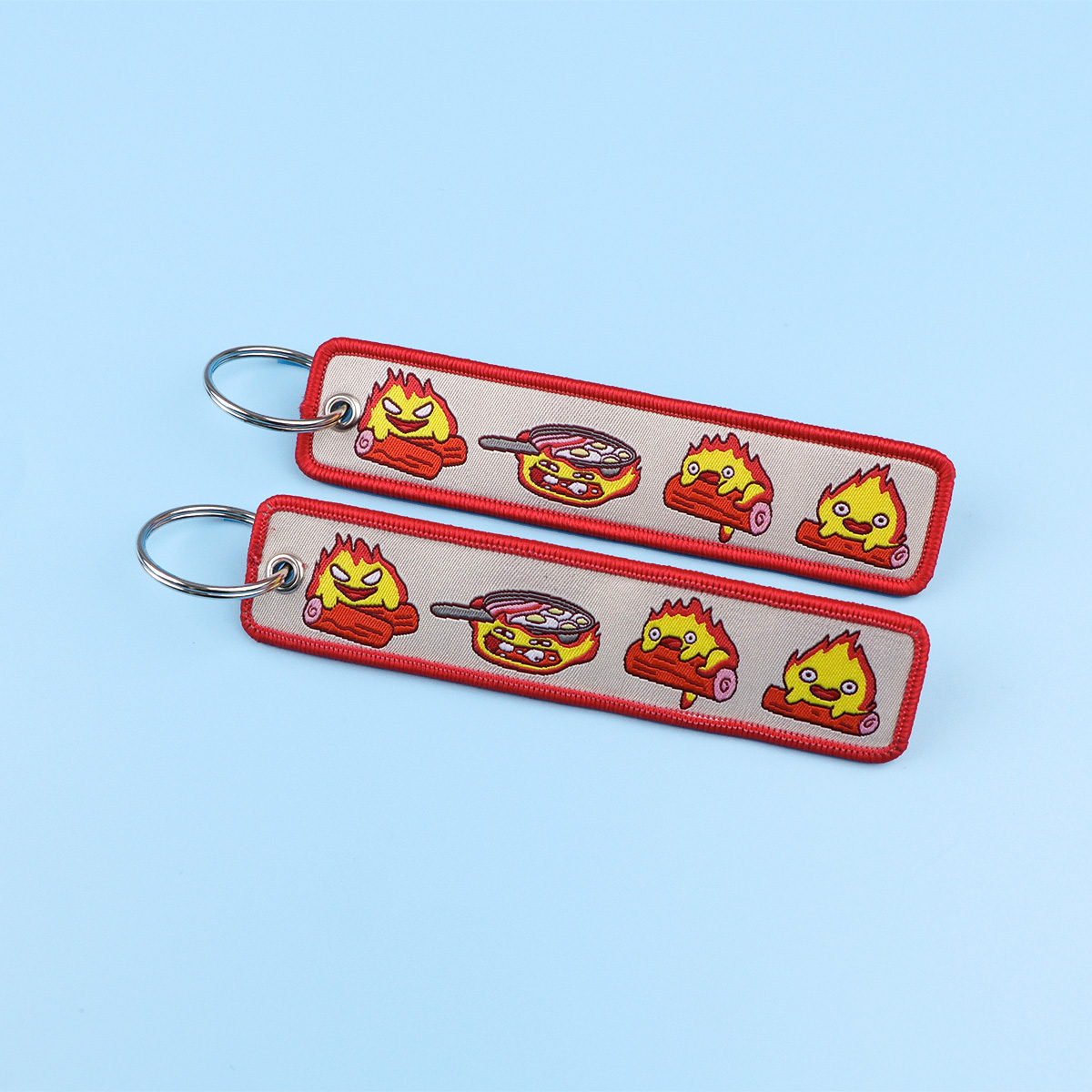 Anime Fire Embroidery Key Fobs - Anime Cosplay Face review and price