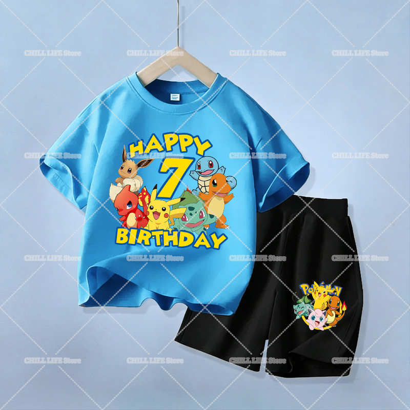 Cute Pikachu Birthday Kids Clo - Anime Cosplay Pokemon review and price