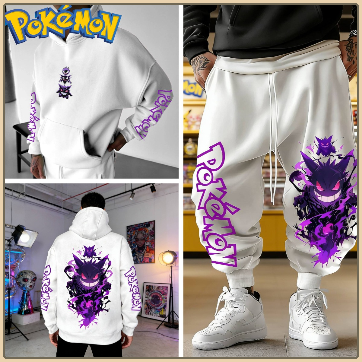 Black Hoodie and Pants Set wit - Anime Cosplay Pokemon review and price