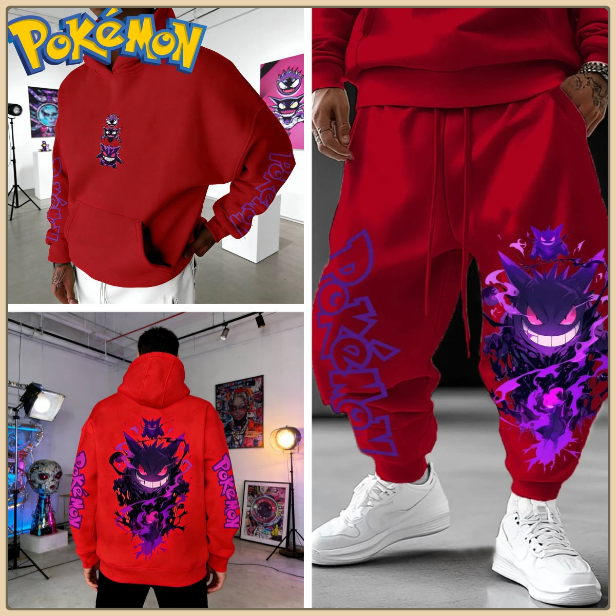 Black Hoodie and Pants Set wit - Anime Cosplay Pokemon review and price