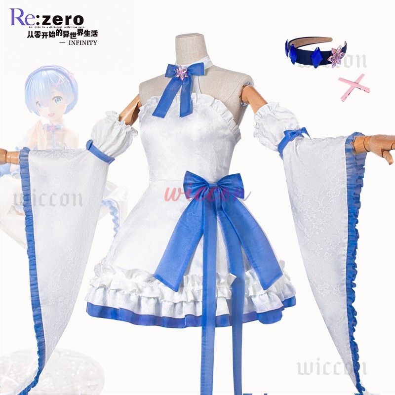 Rem Cosplay Costume Lovely Dre - Anime Cosplay Rem review and price