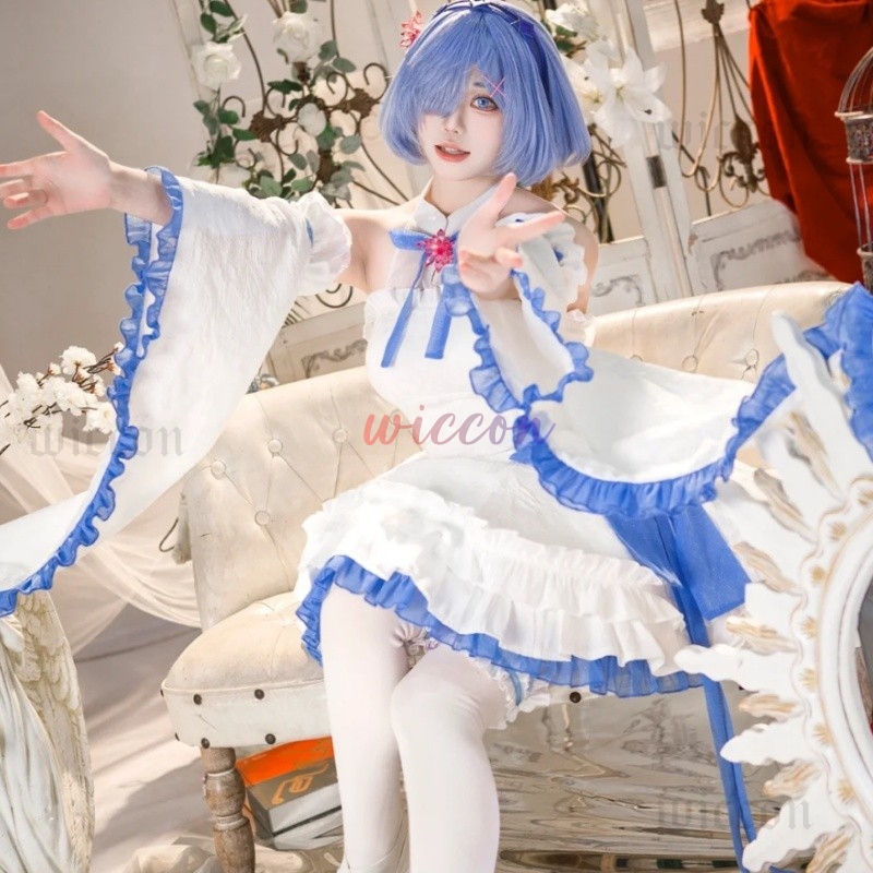 Rem Cosplay Costume Lovely Dre - Anime Cosplay Rem review and price