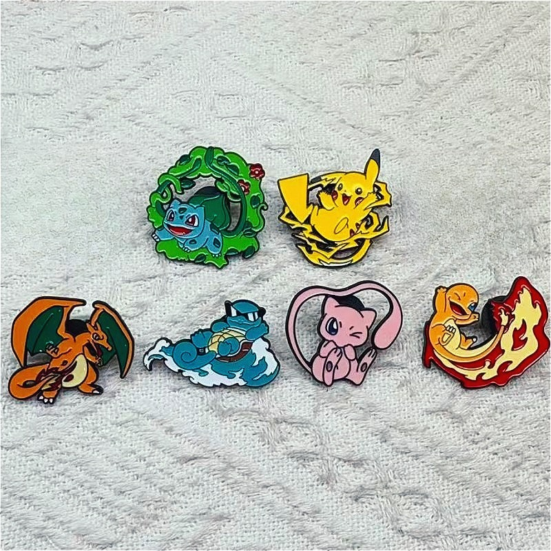 6pcs Anime Pins Set Pokemon En - Anime Cosplay Pokemon review and price
